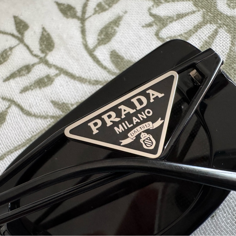 Prada Rectangle Black Sunglasses - image 7